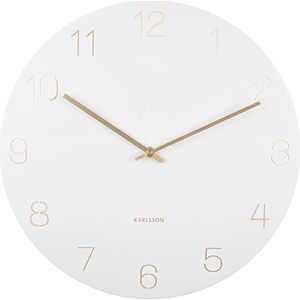 Wandklok Charm - Gegraveerde cijfers - Wit - Ø40cm