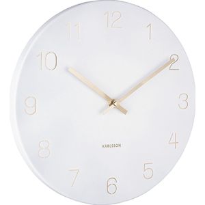 Wandklok Charm Gegraveerde nummers Wit Ø35cm