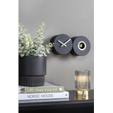Wall clock Duo Cuckoo matt black
