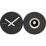 Wall clock Duo Cuckoo matt black