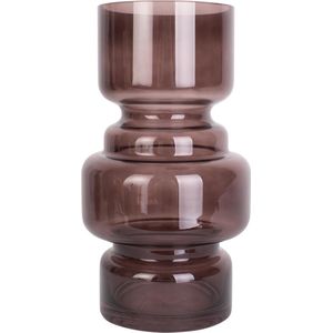 Present Time Vaas Courtly - Glas Chocolade Bruin - Large - 14x25cm - Scandinavisch