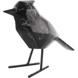 Present Time Ornament Bird - Marmerprint Zwart - 9x24x18,5cm - Modern