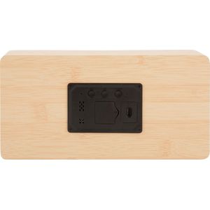 Table clock Boxed LED light wood veneer