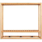 Kapstok - Hout - Zwart - Met 5 Haken