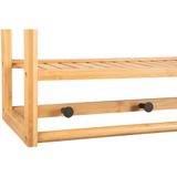 Kapstok - Hout - Zwart - Met 5 Haken