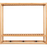 Kapstok - Hout - Zwart - Met 5 Haken