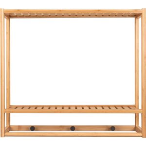 Kapstok - Hout - Zwart - Met 5 Haken