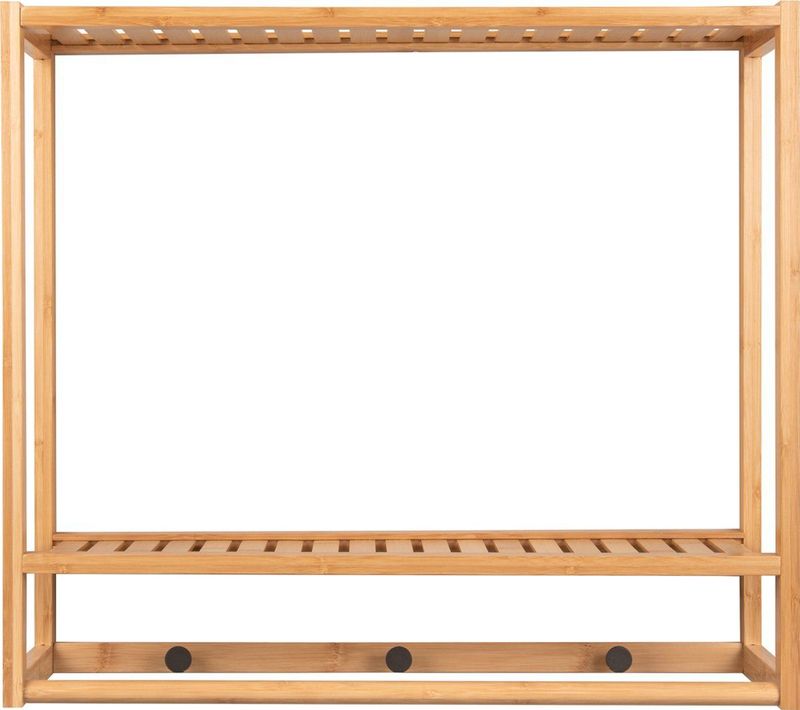 Kapstok - Hout - Zwart - Met 5 Haken