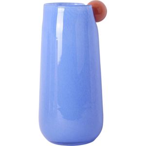 Present Time - Bolita - Vaas - Blauw - Glas - Ø16cm