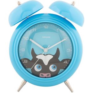 Karlsson Wekker Peekaboo Cow - Blauw - 15.2x6.5x18.2cm - Scandinavisch