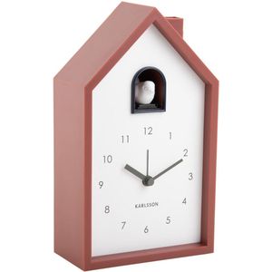 Karlsson - Modern Cuckoo - Wekker - Rood - Thermoplast - 12x6x20cm