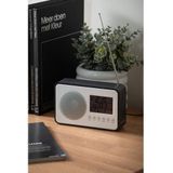 Karlsson - Wekker FM Radio - Zwart - MDF - Compact Design