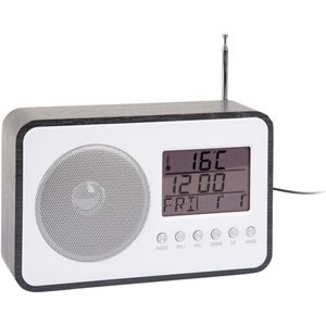 Karlsson - Wekker FM Radio - Zwart - MDF - Compact Design