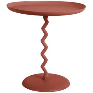 Leitmotiv - Zig Zag - Bijzettafel - Rood - IJzer - Ø40cm