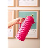 Present Time - Crown - Thermoskan - Helderroze - Ø12cm - Polypropyleen