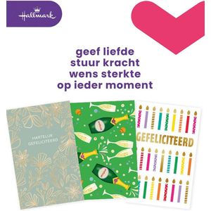 Wenskaart Hallmark navulset felicitatie 6 kaarten
