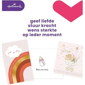 Hallmark navulset wenskaarten, geboorte dochter, pak van 6 stuks