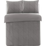 Papillon - Canberra - Dekbedovertrek - Grijs - Eenpersoons - 140x200/220 cm + 1 kussensloop 60x70 cm