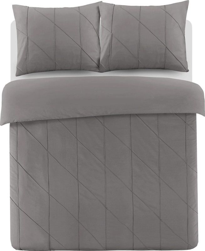 Papillon - Canberra - Dekbedovertrek - Grijs - Eenpersoons - 140x200/220 cm + 1 kussensloop 60x70 cm