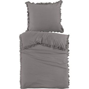 Dekbedovertrek - Papillon Deluxe+ - Deauville - Grijs -140x200/220 cm