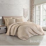 Papillon - Beaufort - Dekbedovertrek - Zand - Flanel - Inclusief Kussensloop