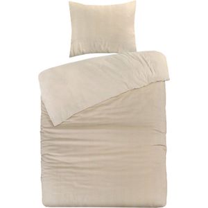Papillon - Beaufort - Dekbedovertrek - Zand - Flanel - Inclusief Kussensloop