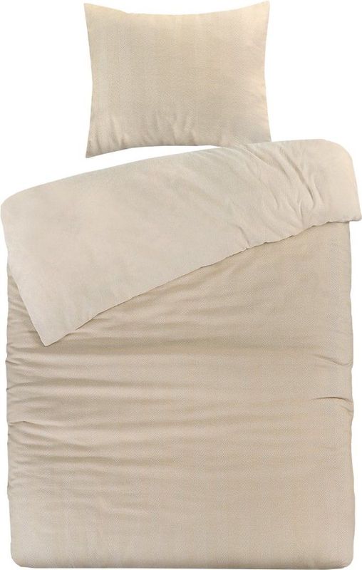 Papillon - Beaufort - Dekbedovertrek - Zand - Flanel - Inclusief Kussensloop