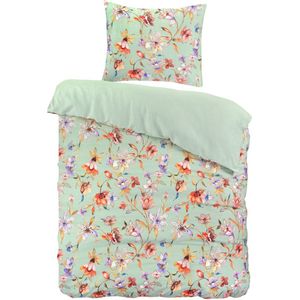 Papillon Nora Dekbedovertrek - Eenpersoons - 140x200/220 - Groen