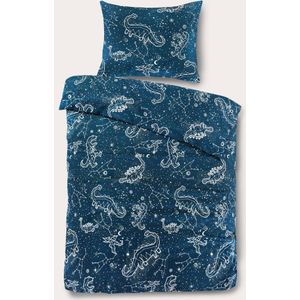 NOUS - Dekbedovertrek - Katoen - Dino - 1 Persoons - 140x200 cm