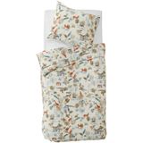 NOUS - Dekbedovertrek - Zoo Print - 1 Persoons - 140x200 cm - 100% Katoen