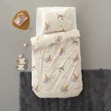 W - Unicorn - Dekbedovertrek - Multicolor - Katoen-Polyester - Peuter