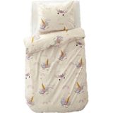 W - Unicorn - Dekbedovertrek - Multicolor - Katoen-Polyester - Peuter