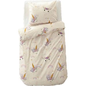 W - Unicorn - Dekbedovertrek - Multicolor - Katoen-Polyester - Peuter