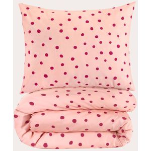 Dekbedovertrek - Kinderbed - 120x150 cm - Polyester-Katoen - Bedrukt met Stippen