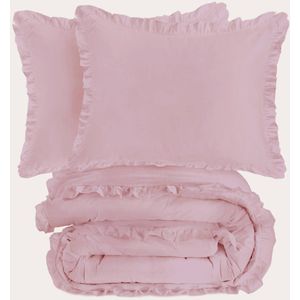 NOUS Living - Ruffle - Dekbedovertrek - 2-persoons - 200x200 cm - Katoen