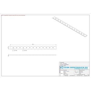 Gb Lijmkoppelstrip Optima 300 x 20 x 0.6mm RVS 316 O.G. 21214