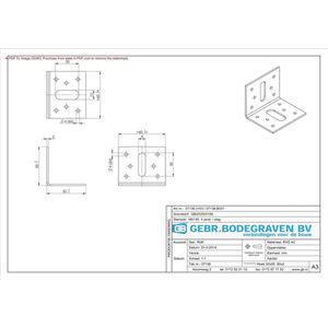 Hoekanker - 50x50mm - RVS - Geschikt voor Houten Constructies