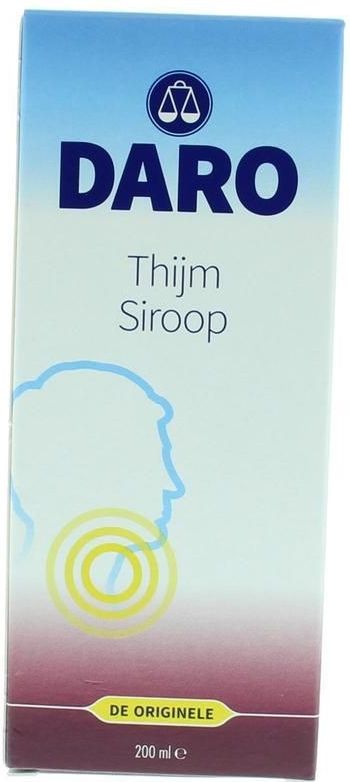 Daro - Thijmsiroop - 200 ml - Thijmextract - Zonder Kleurstoffen