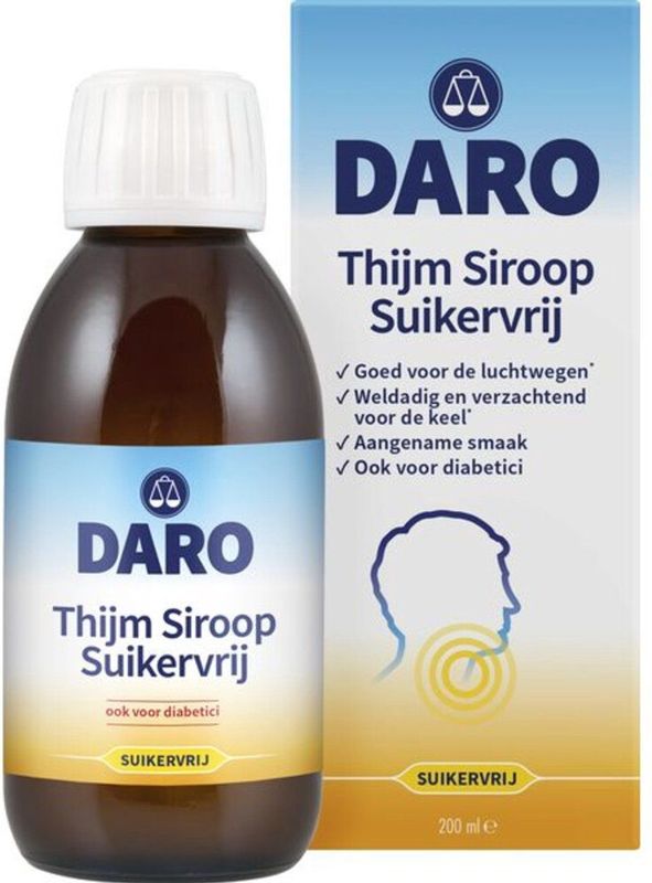 Daro Suikervrij - 200 ml - Thijmsiroop