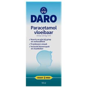 Paracetamol vloeibaar UAD Daro - 100ml, 120 mg/5 ml