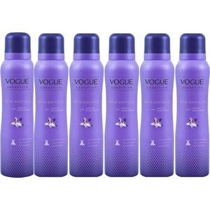 Vogue Reve Exotique Parfum - Deodorant - 6x 150 ml - Voordeelverpakking