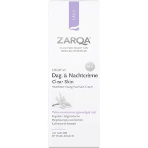 ZARQA Dag- en Nachtcrème Clear Skin (reguleert talgproductie) - 75 ml