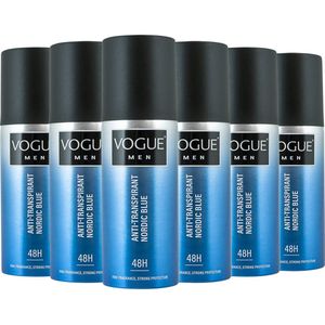 Vogue Anti-Transpirant Nordic Blue - Deodorant - 6x 150 ml - Voordeelverpakking