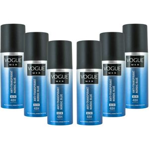 Vogue Anti-Transpirant Nordic Blue - Deodorant - 6x 150 ml - Voordeelverpakking