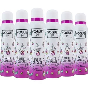 Vogue Girl - Sweet Cupcake - Anti-Transpirant - 6 x 150 ml - Voordeelverpakking