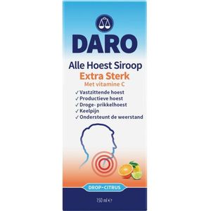 Daro - Alle Hoest Siroop Extra Sterk - 150 ml - Met Vitamine C