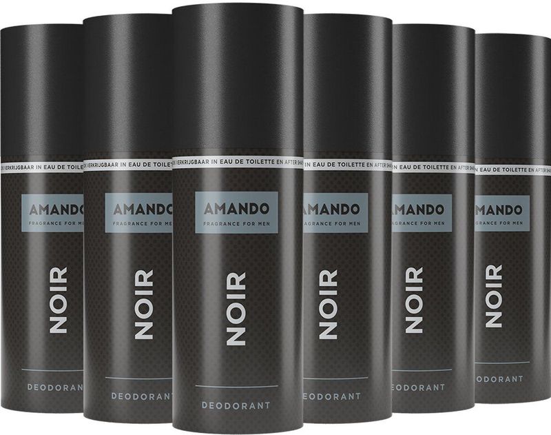 6x Amando Deodorant Spray Noir 150 ml