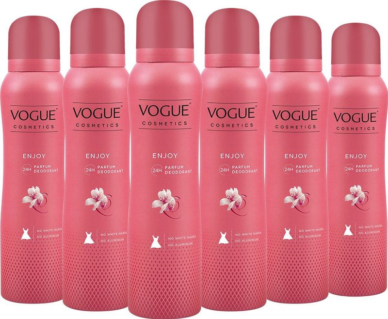6x Vogue Enjoy Parfum Deodorant 150 ml