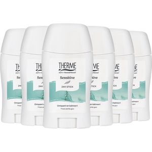 Therme - Anti-Transpirant Sensitive Stick - Voordeelverpakking - 6 x 50 gr