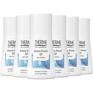 6x Therme Anti-Transpirant Extra Fresh Spray 75 ml